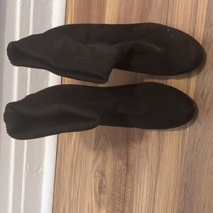 Black zip up booties